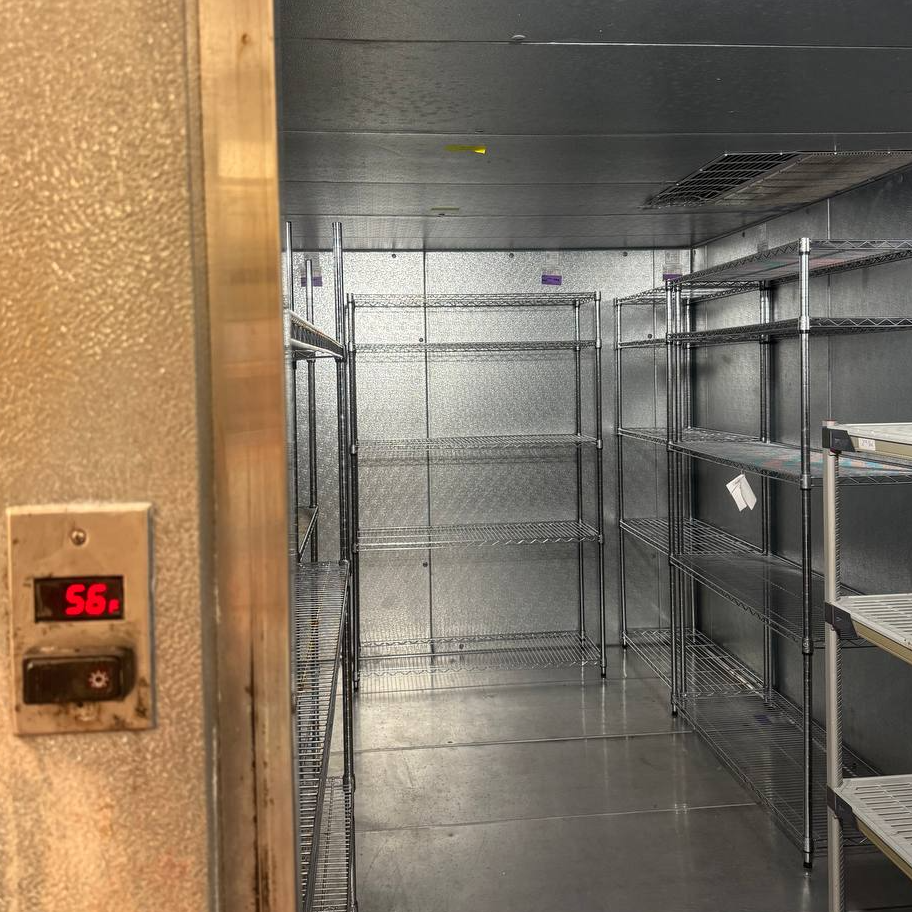 Commercial walk-in cooler in Fort Myers inspected for a temperature problem near the door