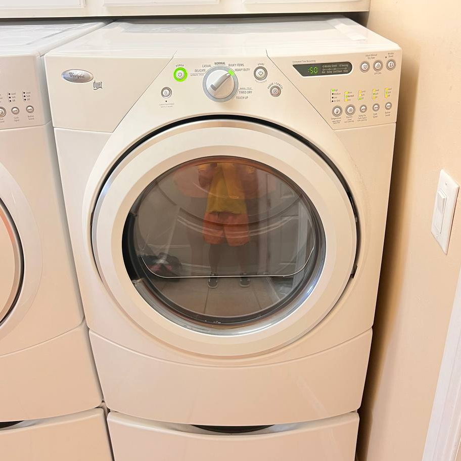 Whirlpool Duet dryer with electronic controls and Sensor Dry settings in Fort Myers, FL